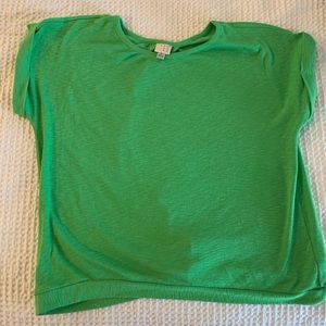 Kelly Green Boxy Sweater short sleeve